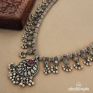 Oxidised  Saaj Long Neckpiece (N9654)