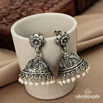 Oxidised Floral Jhumka (J7796)