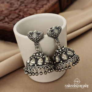 Mango Oxidised Jhumka (J7807)