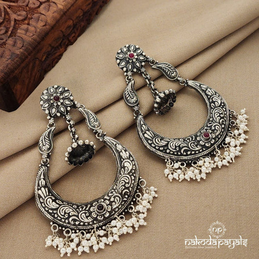 Half Moon with Floral Chandbali (C7817)