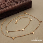 Triple Triangular Rosegold Anklet (A5531)