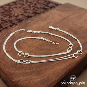 Double Layered Infinity Anklet (A5537)