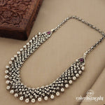 Ball Laced Ruby Short Neckpiece (N9657)