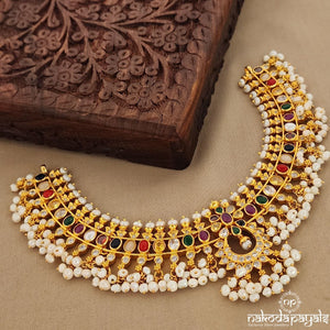 Gorgeous Navarathna Short Neckpiece (Gn7352)