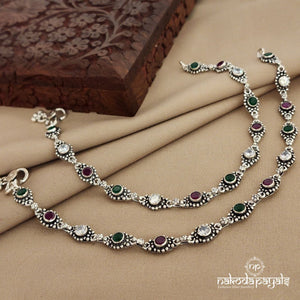 Circular Multicolored Anklet (Ak2198)