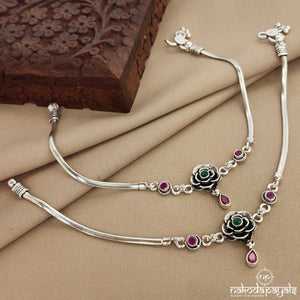 Gorgeous Green Floral Anklet (Ak2199)