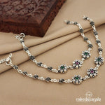 Triple Floral Gorgeous Anklet (Ak2204)