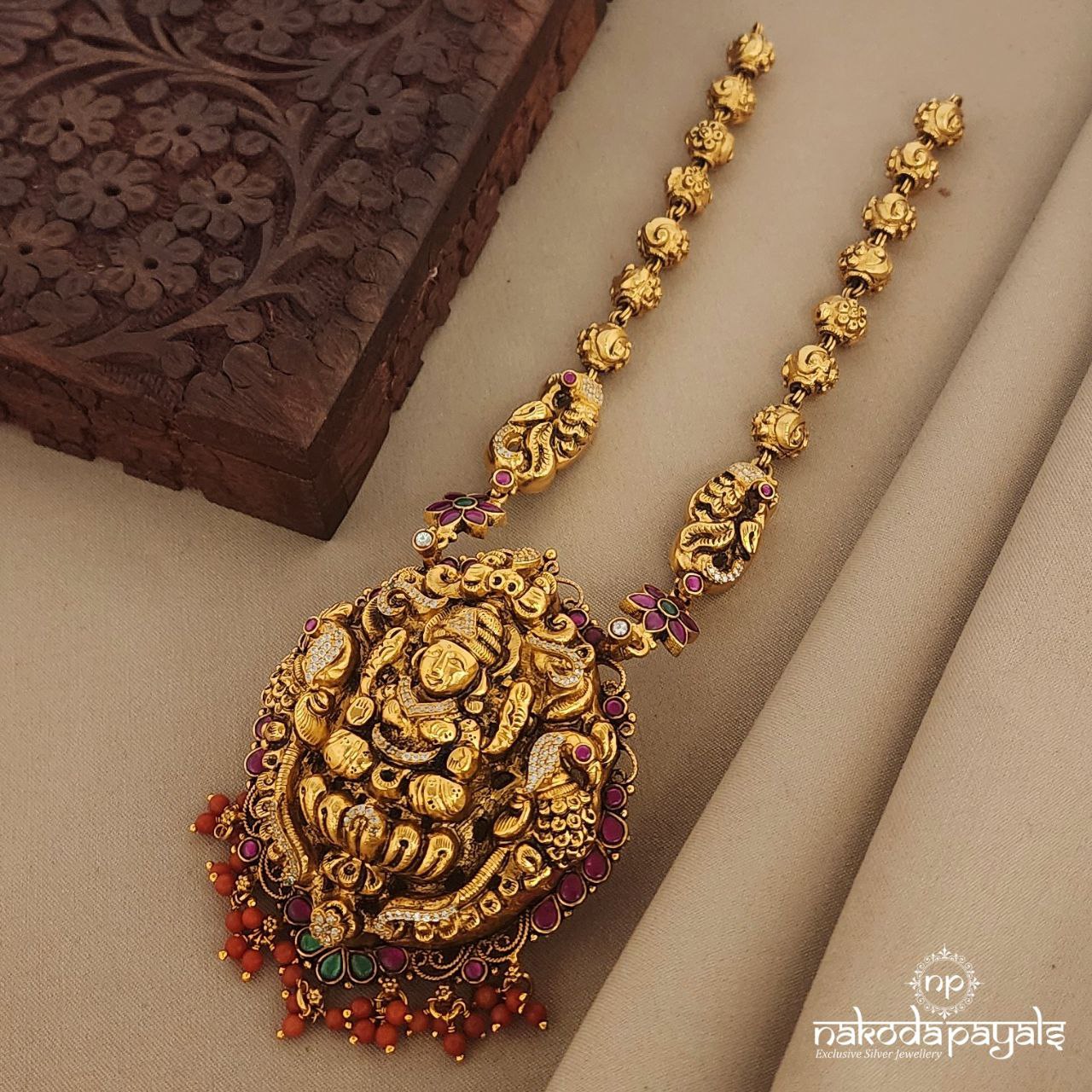 Nakash Lakshmi Pendant Neckpiece  (Gn7404)