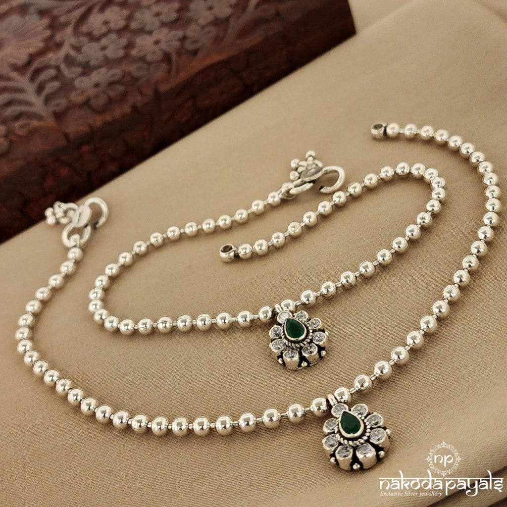 Green Drop Anklet (Ak2215)