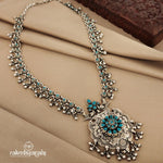 Long Tribal Turquoise Neckpiece (N9751)