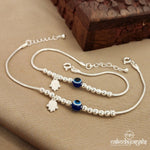 Kids Evil Eye Anklets Pair (Ka9183)