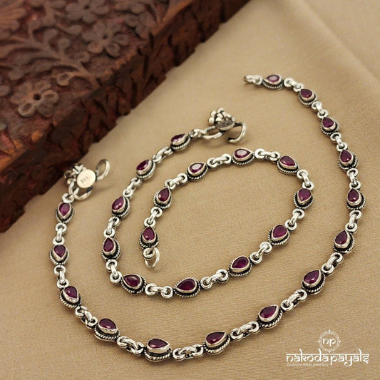 Ruby Drop Sequence Anklets (A5652)