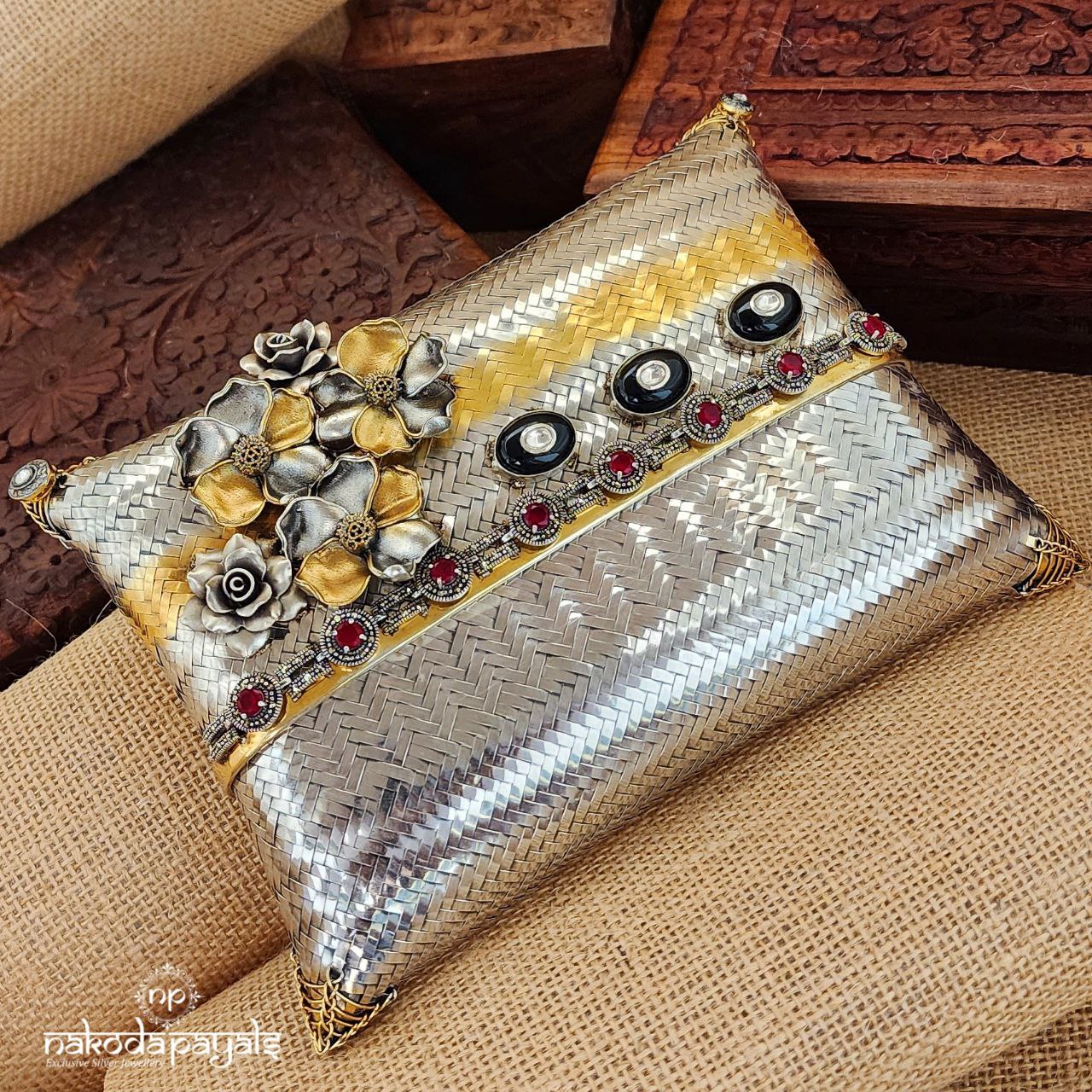 Onyx Marcasite Slidin Clutch (Esa0170)