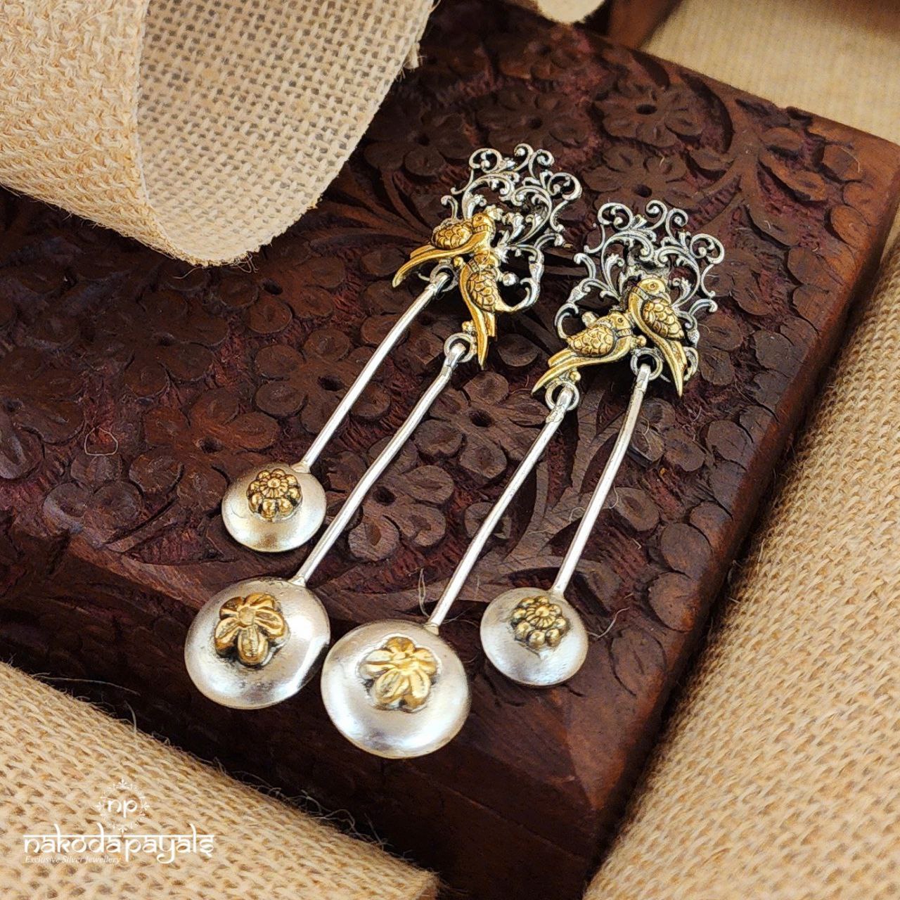 Double Charm Peacock Earrings (Dt1180)