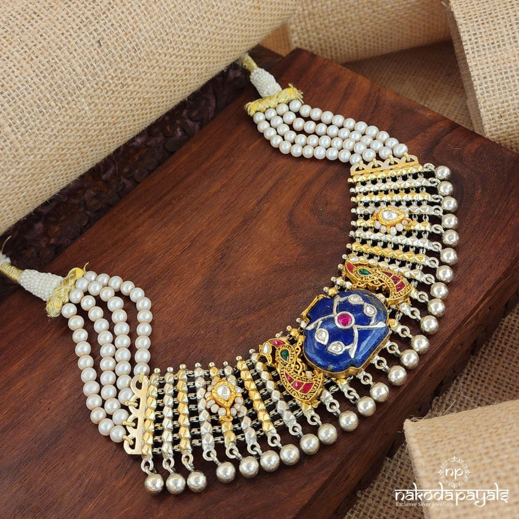 Pearl Extended Lapiz Neckpiece (N9894)