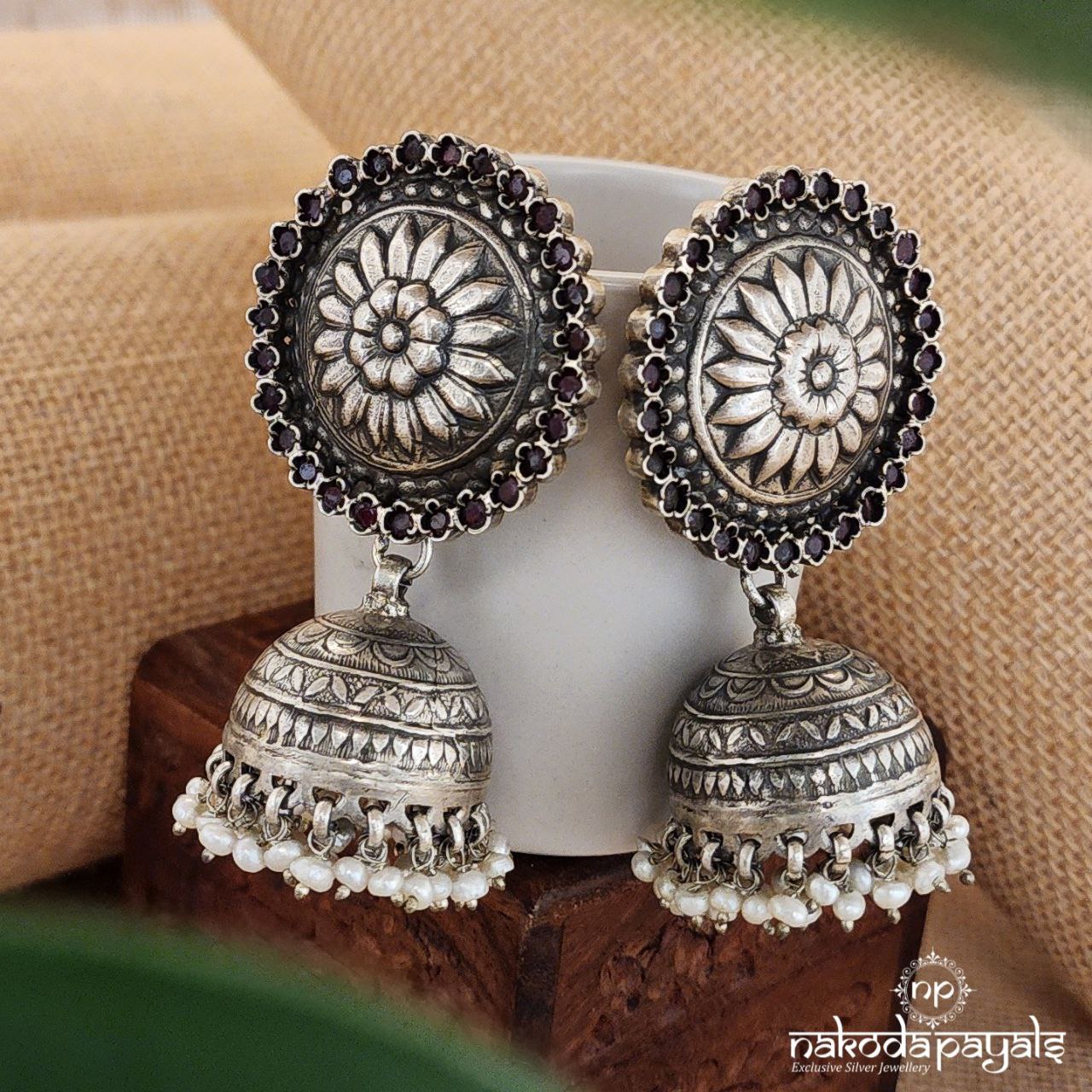 Big Ruby Stud Jhumka C7957 Nakoda Payals Big ruby stud jhumka c7957 nakoda payals