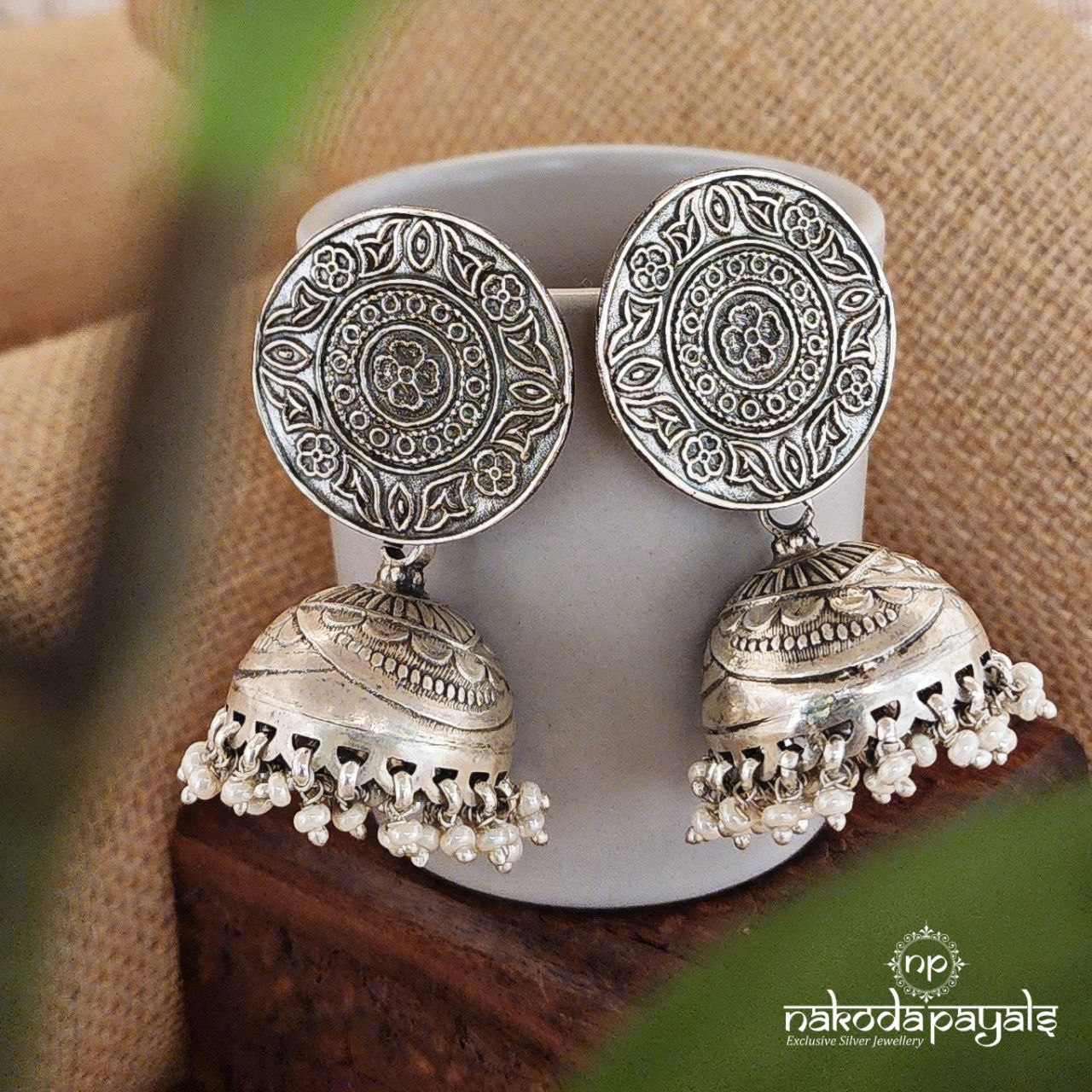 Coun Stud Oxidised Jhumka(J7937)