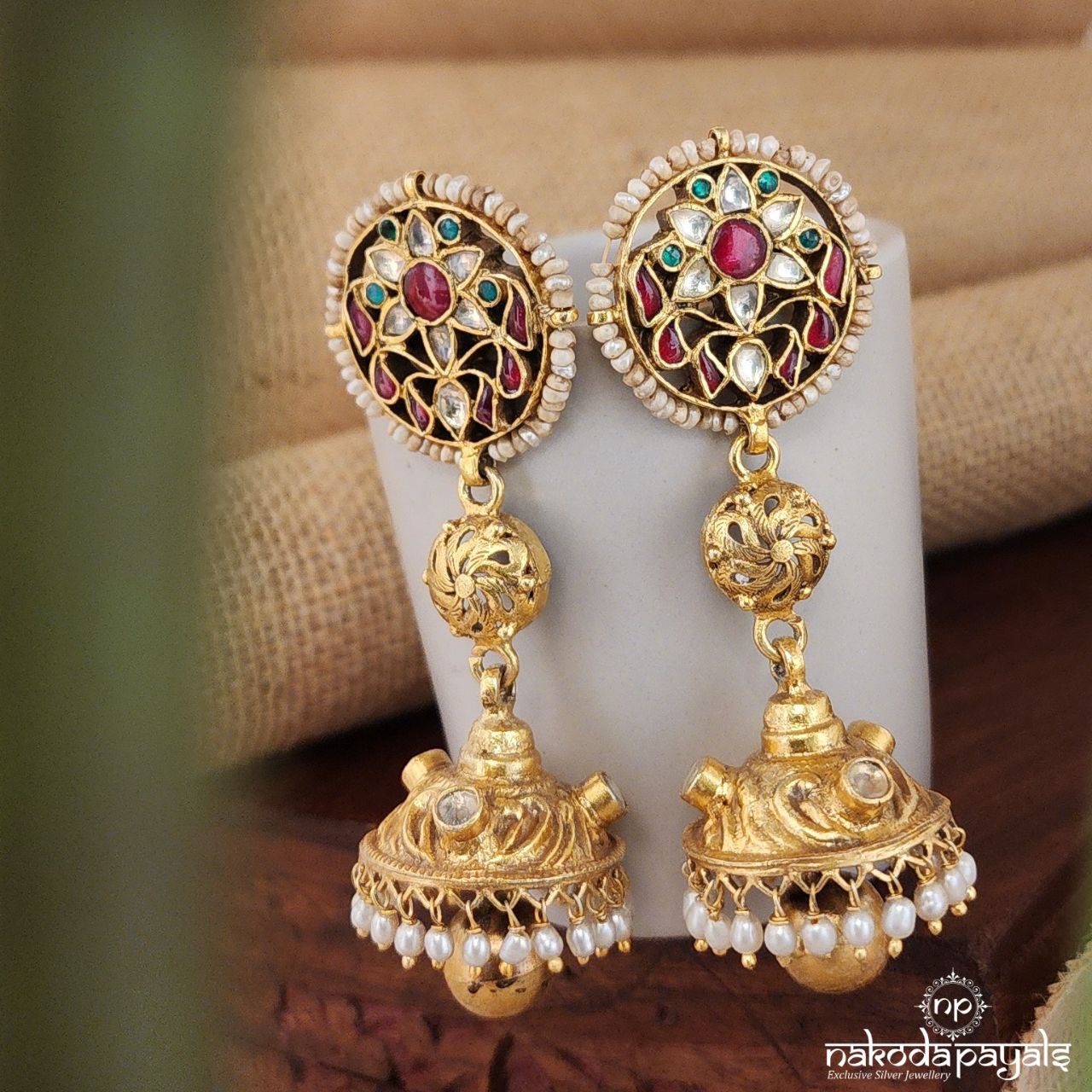 Kundan Long Jhumka (Ge8085)