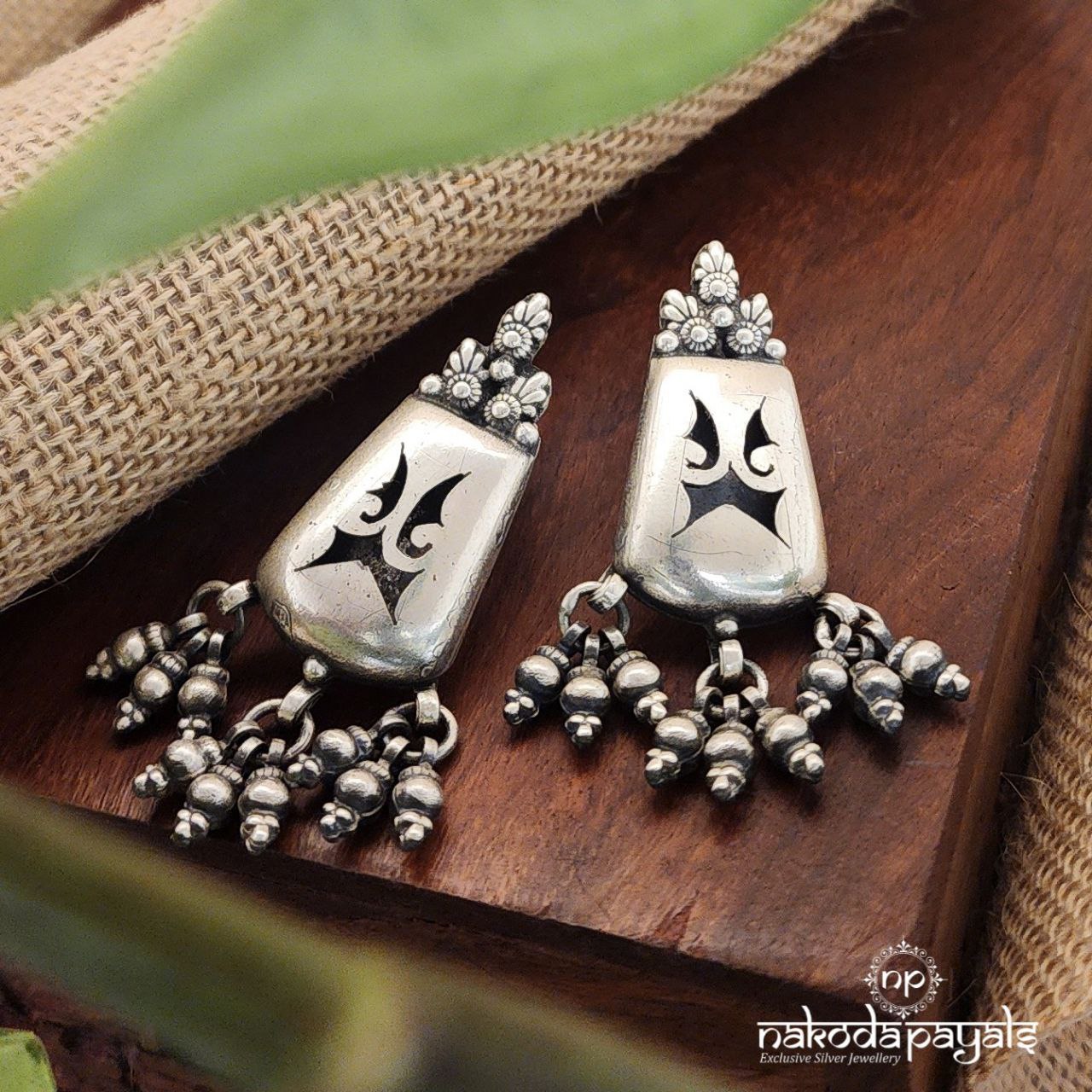 Tribal Cut Ghungroo Earrings (C8000)