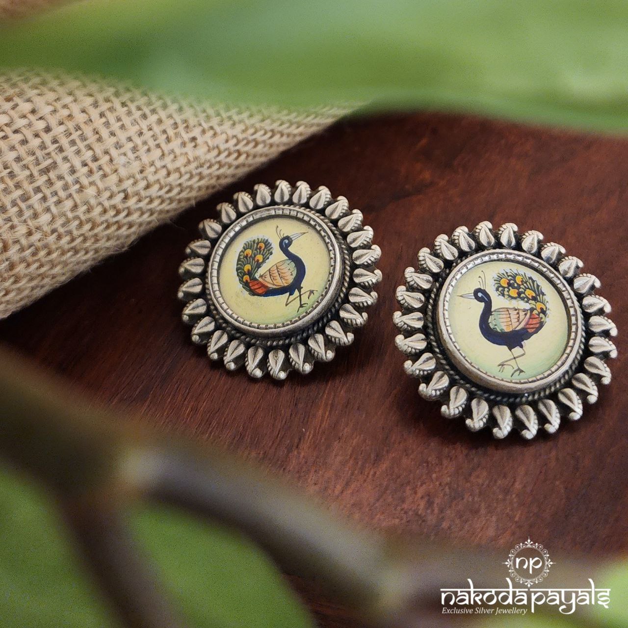 Painted Peacock Studs (H1956)