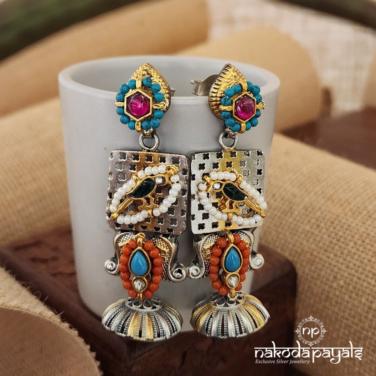 Rare Combination Jhumka (Dt1226)