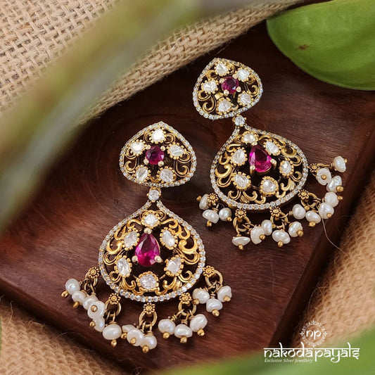 Elegant Mossanite Chandbali (Ge8133)