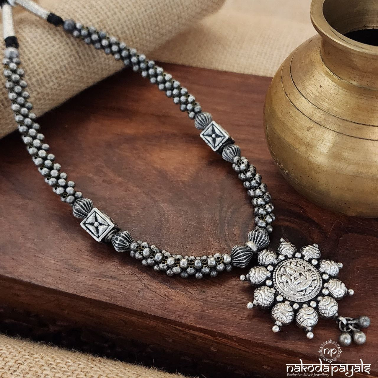 Dark Tribal Lakshmi Neckpiece (N10312)