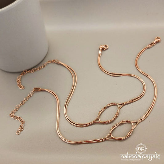 Crazy Knot Rosegold Anklets Pair (A5996)
