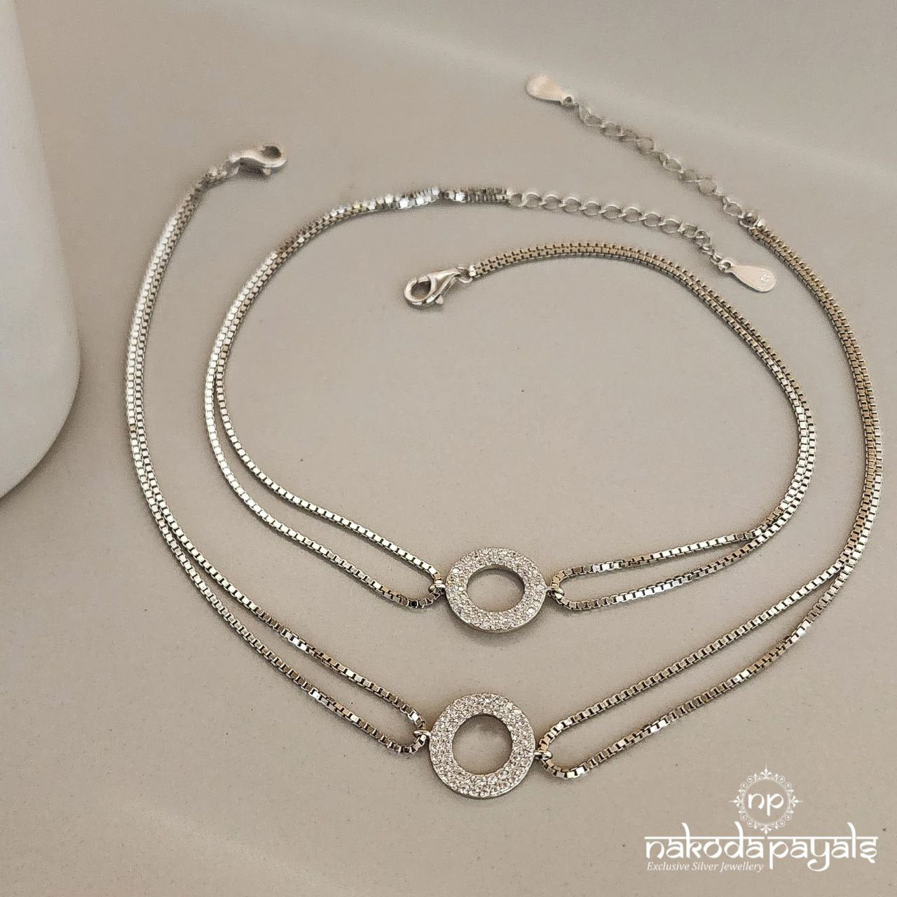 Double Chain Coin Anklets (A5991)