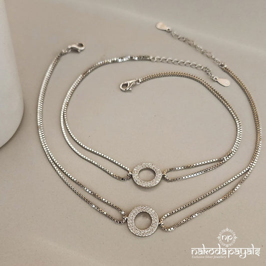 Double Chain Coin Anklets (A5991)