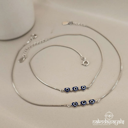 Hearty Evil Eye Anklets Pair(A5990)