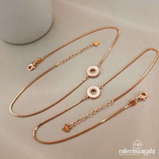 MOP Coin Rosegold Anklets Pair (A6002)