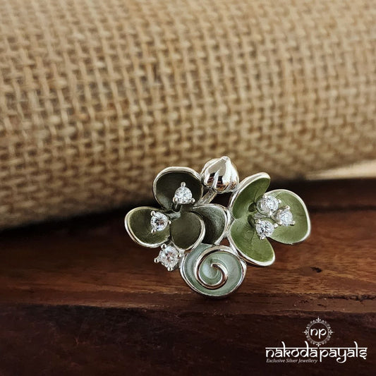 Olive Bloom Finger Ring (F2562)