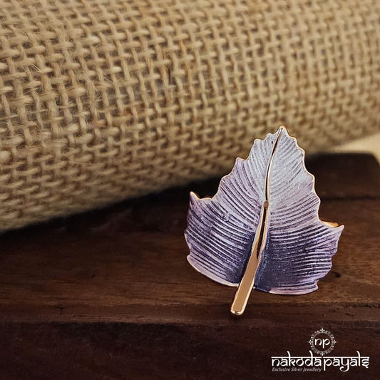 Lavender Leaf Rosegold Finger Ring (F2563)