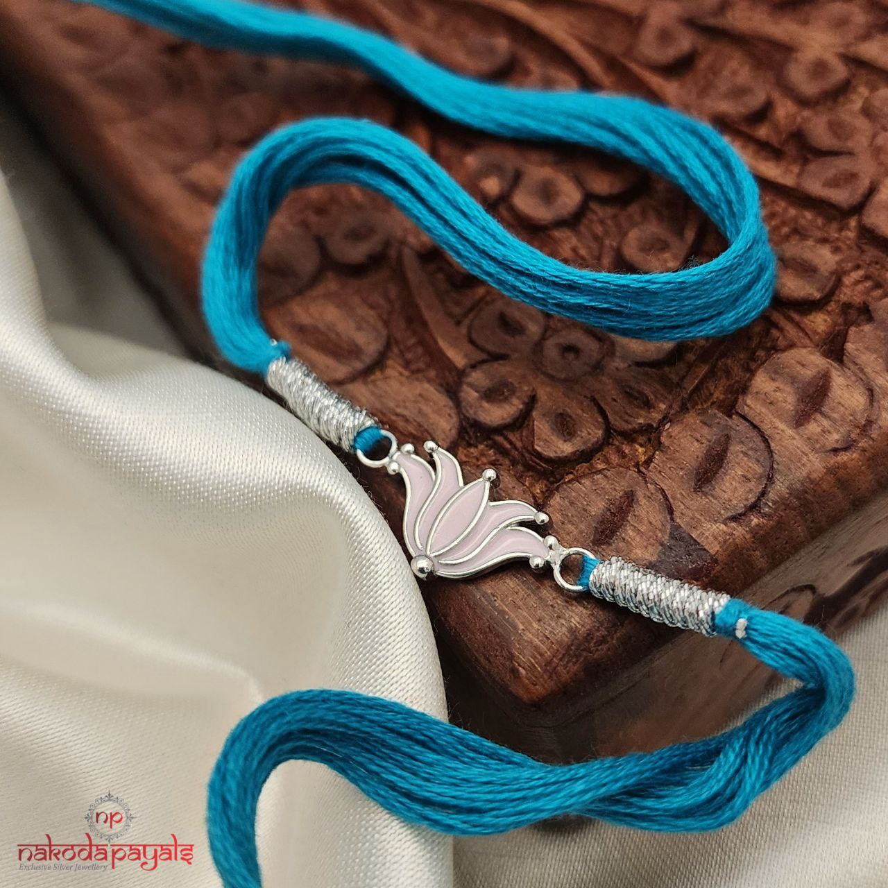 Pink Lotus Rakhi R5643