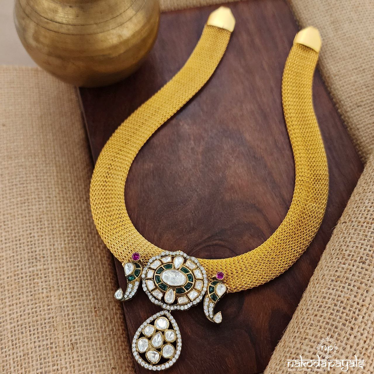 Super Flexible Moissanite Pendant Neckpiece (Gn8950)