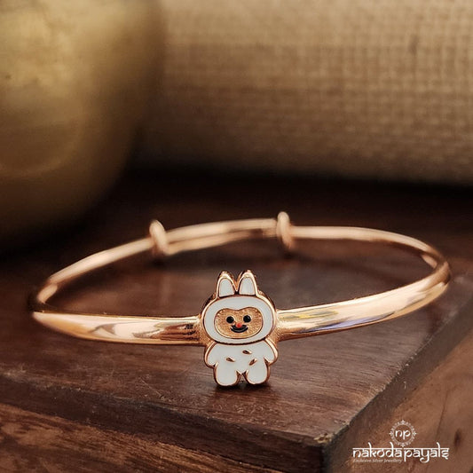 Adorable Teddy Bear Design Rose Gold Adjustable Kids Kada (Ka9347)