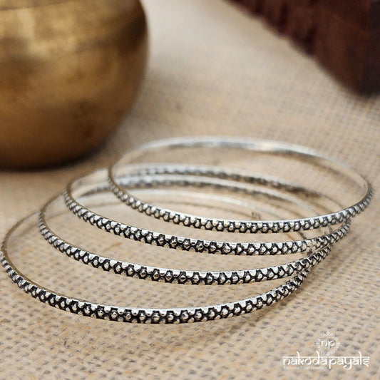 Thin Carved Bangle Set of Four (K5148)