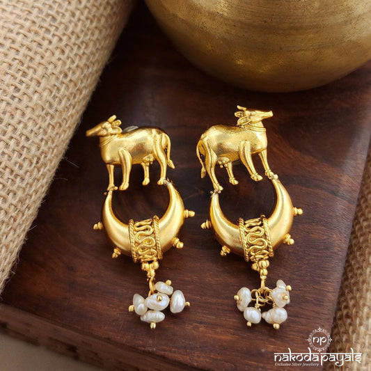 Cow On Bali Earrings (Ge9203)