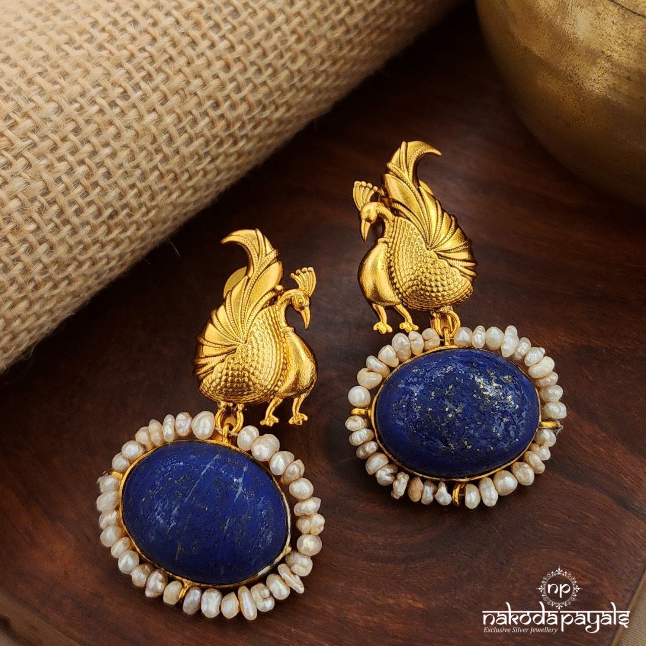 Shy Peacock Chandbali Earrings(Ge9200)