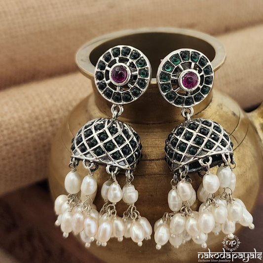 Extended Pearl's Green Jumka(J1199)