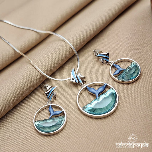 Diving Dolphin Pendant Set (St3513)
