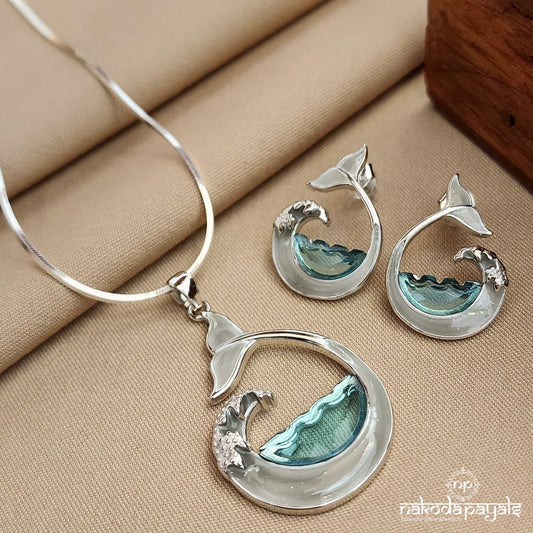 Ocean Queen Pendant Set In MOP (St3416)