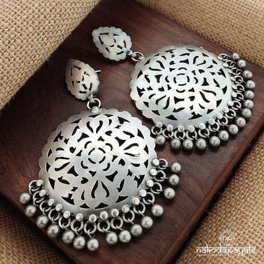 Silver Swirls Chandbali(C3460)