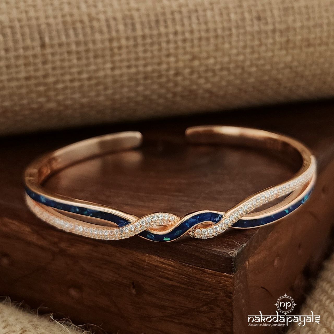 Twisted Rose gold Kada (K5233)