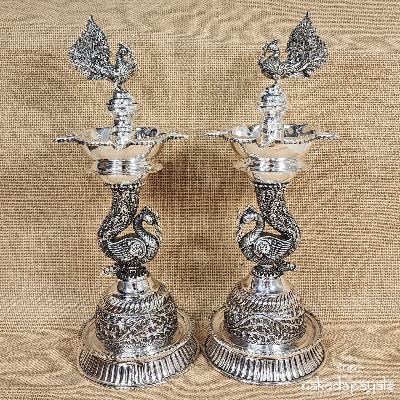 Peacock Deepam Pair (Aa1556)