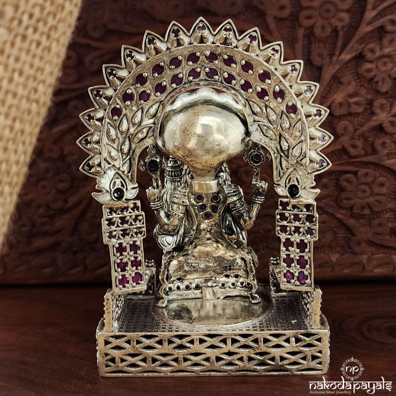 Oxidised Lakshmi Narashima Idol    (Aa1900)