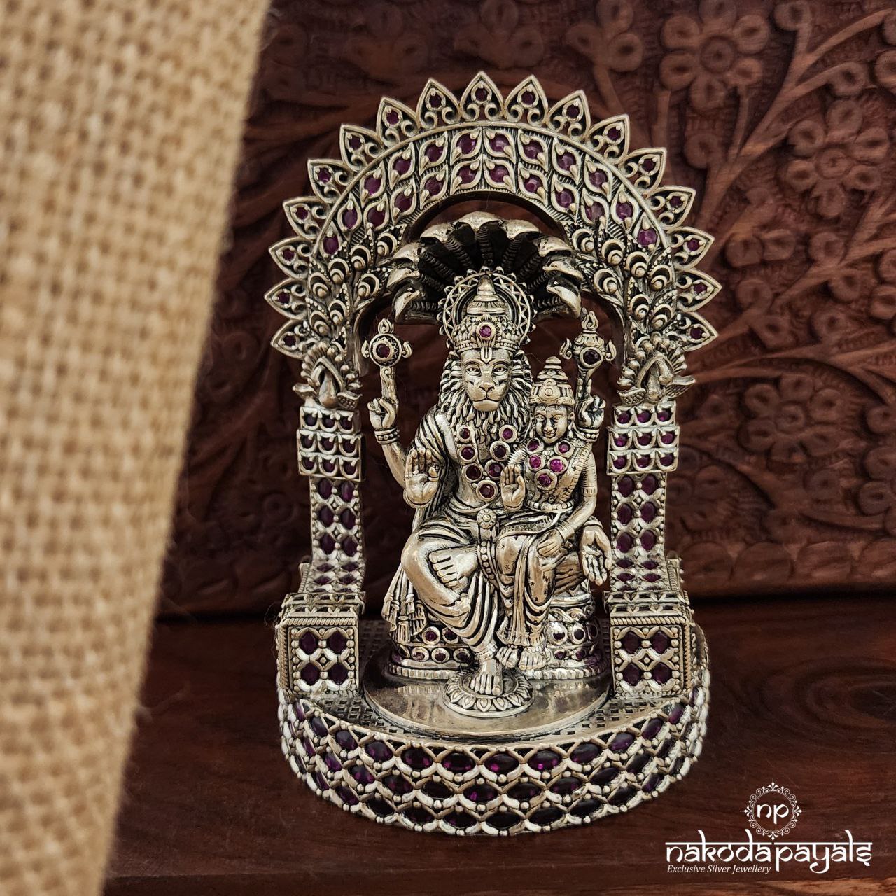 Oxidised Lakshmi Narashima Idol    (Aa1900)