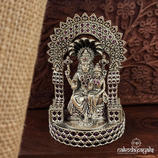 Oxidised Lakshmi Narashima Idol    (Aa1900)