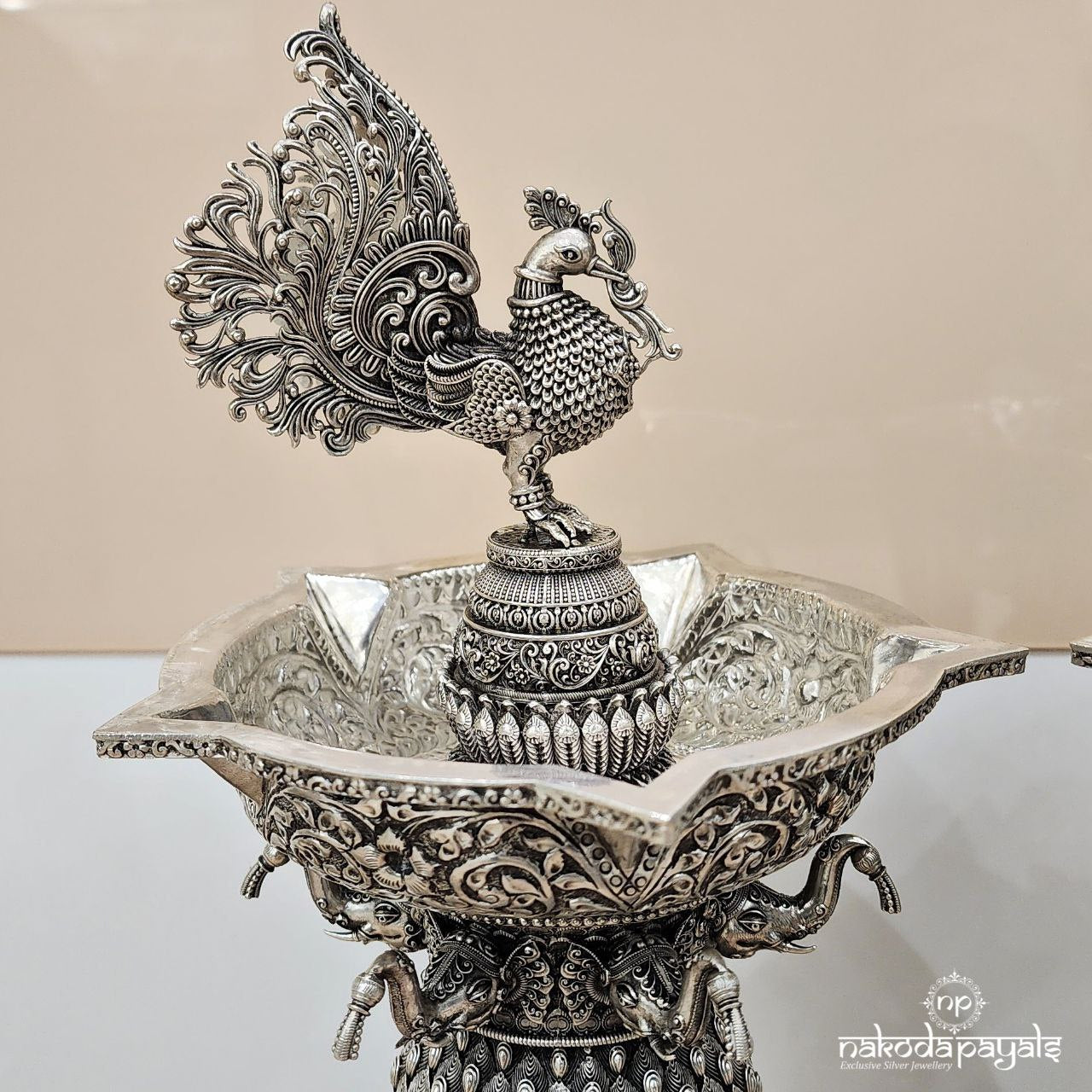 Inimitable Handcrafted 23" Five Wick Lamp Pair (Aa1998)